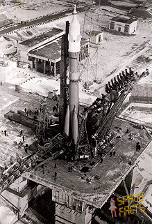 Soyuz 28 on the launch pad