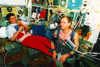 Soyuz TM-14 onboard Mir