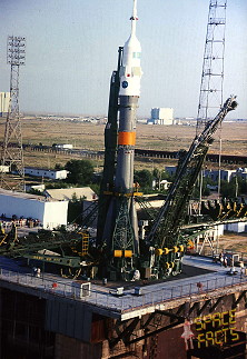 Soyuz TM-15 on the launch pad