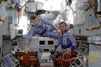 Soyuz TM-9 onboard Mir
