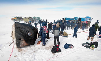 Soyuz TMA-01M recovery