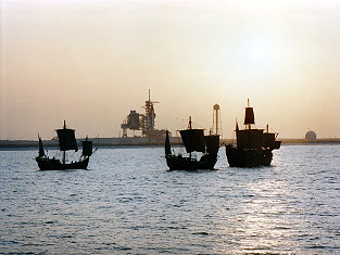 STS-49 on launch pad