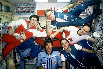 Crew Soyuz TM-13 onboard Mir