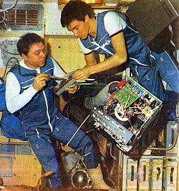 Soyuz TM-7 onboard Mir
