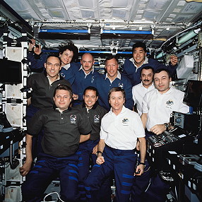 traditional in-flight photo STS-108