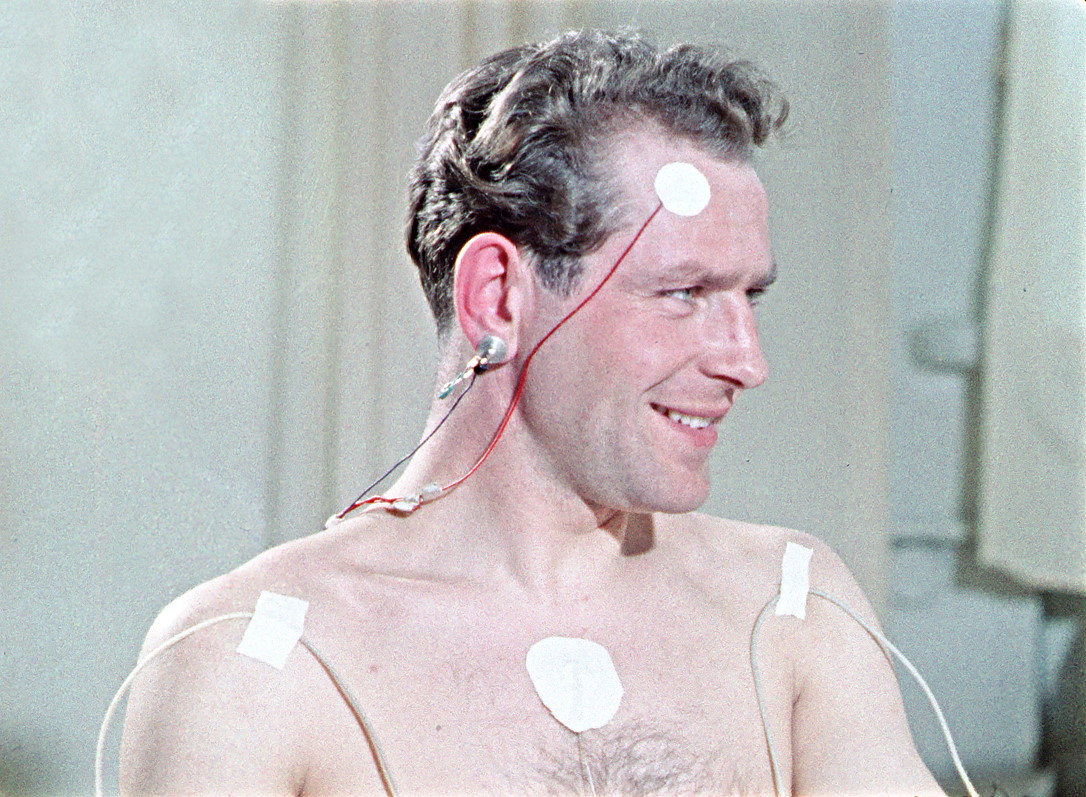 German Titov in training