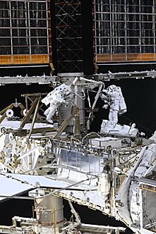 EVA Jessica Meir und Christopher Williams am 18. M�rz 2026