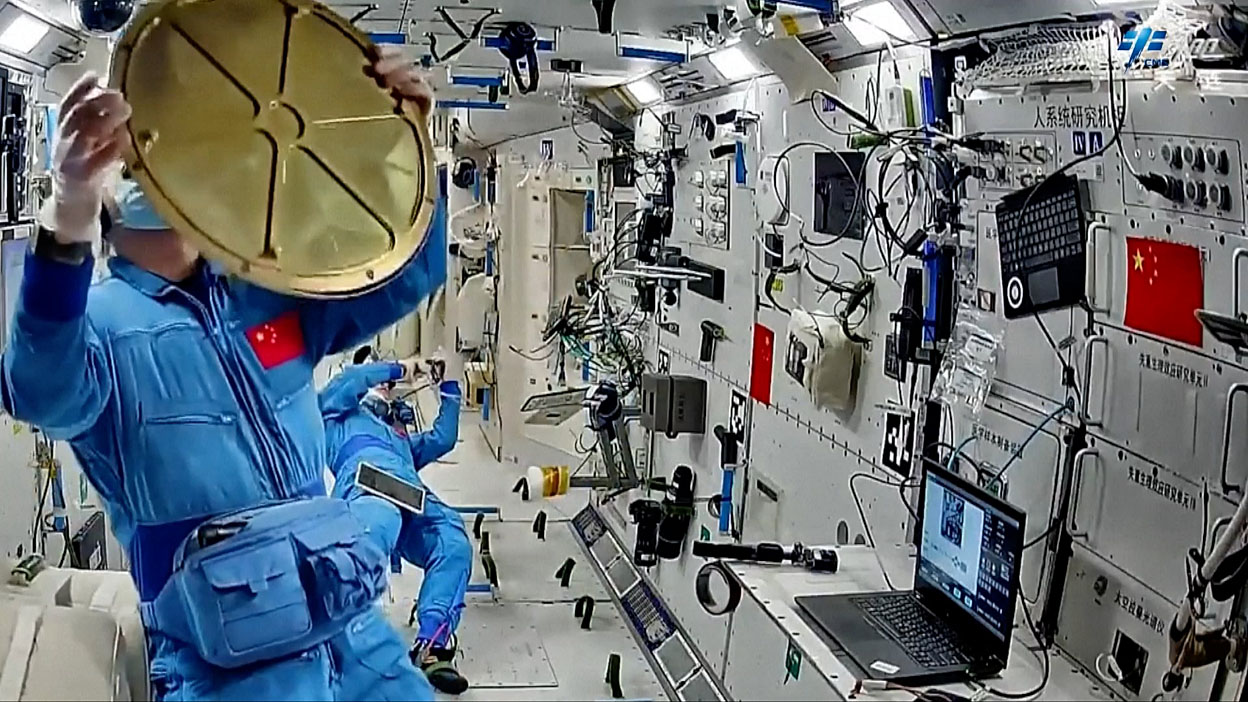 Leben an Bord von Tiangong