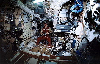 Nikolai Budarin onboard Mir