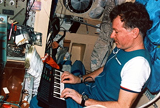 Jean-Loup Chretien onboard Mir