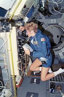 Hughes-Fulford onboard Space Shuttle