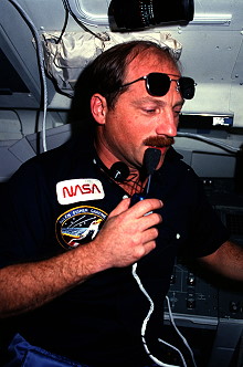 Hauck an Bord des Shuttle