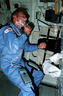 Leben an Bord des Shuttle