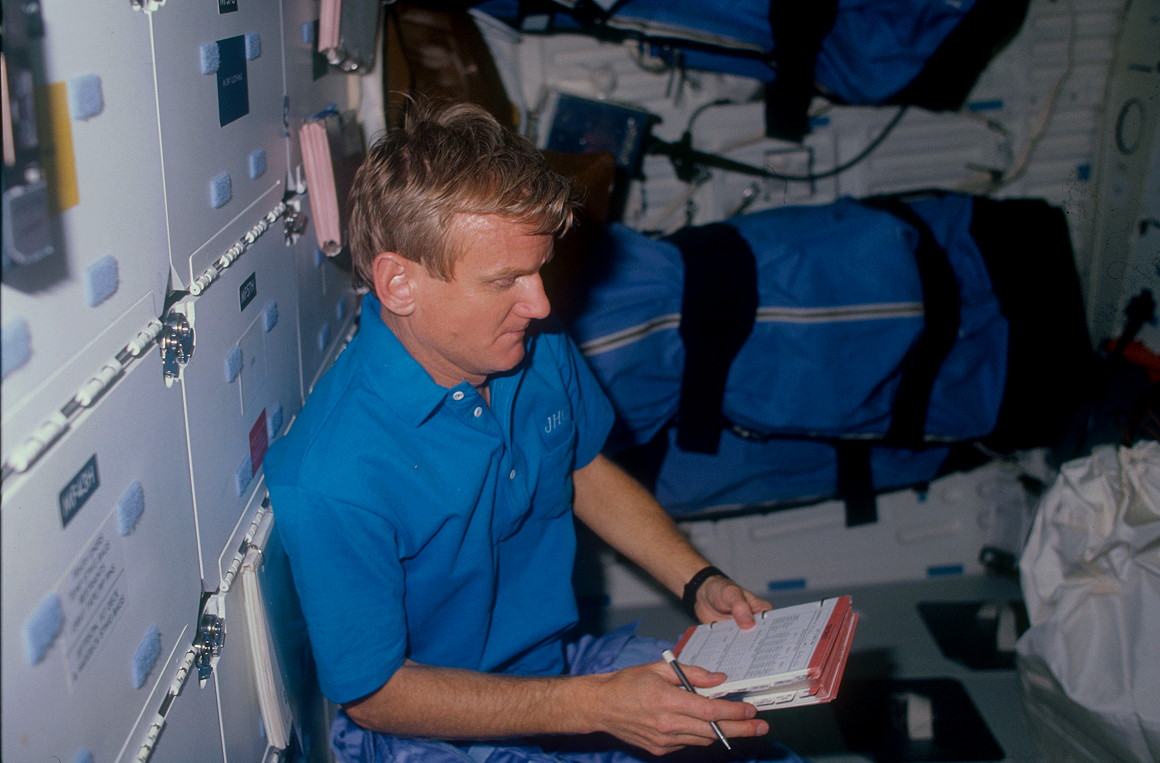 Casper onboard Space Shuttle