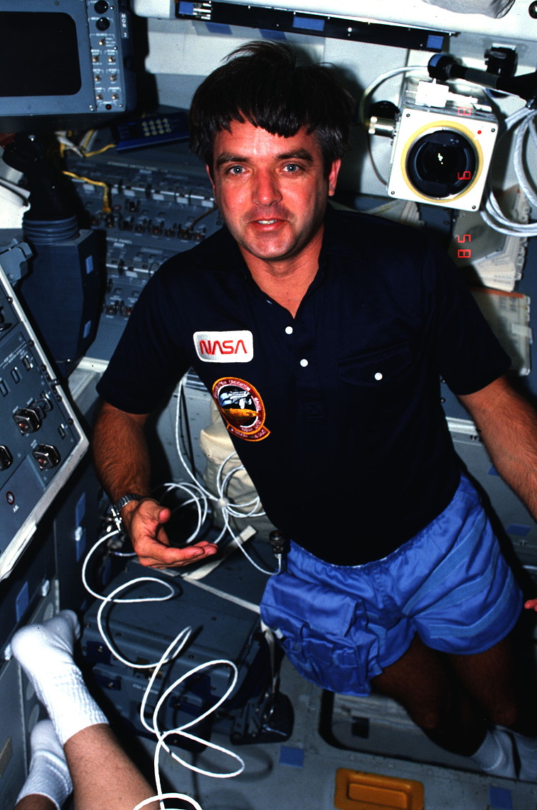 Brandenstein an Bord des Shuttle