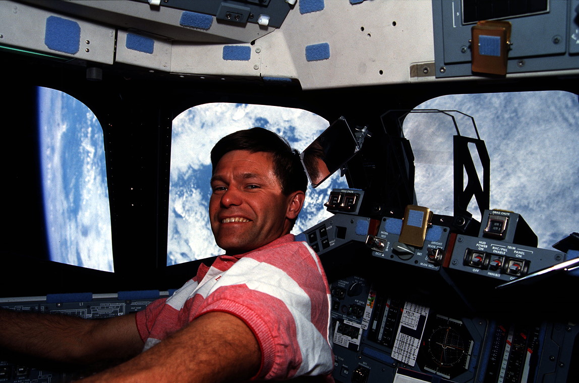 McMonagle onboard Space Shuttle