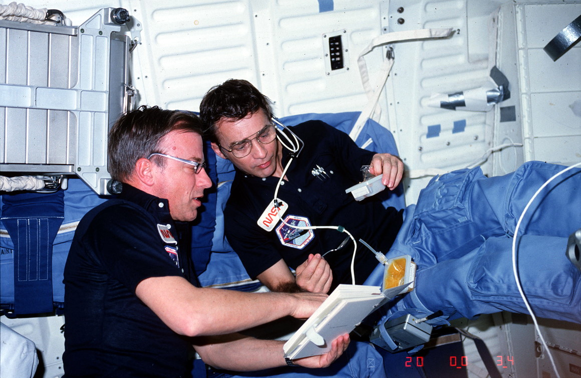 Leben an Bord des Shuttle