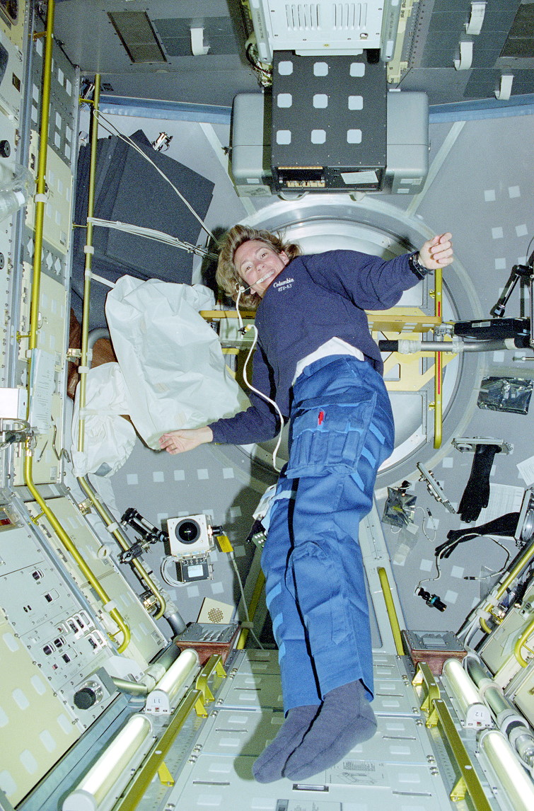 Still onboard Space Shuttle