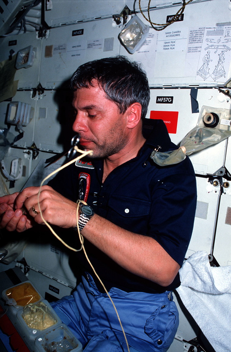 Parker onboard Shuttle