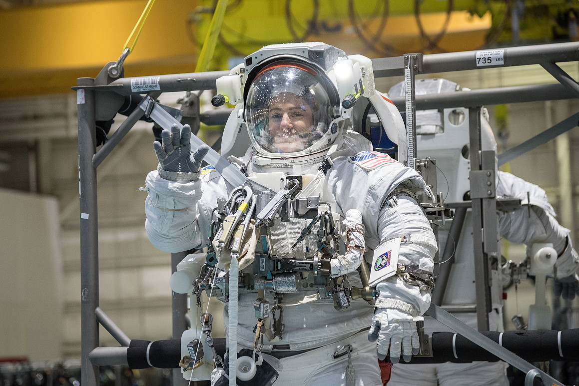 Jessica Meir in EVA training
