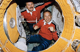 Crew Mir-19 inflight