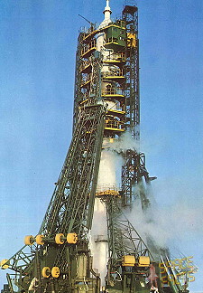 Soyuz 28 on the launch pad