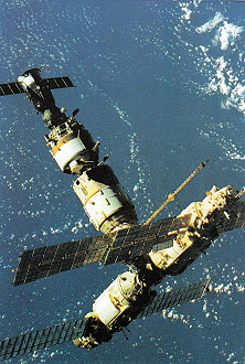 View from Soyuz TM-9 after undocking