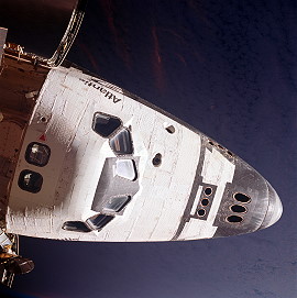 Atlantis seen from Mir