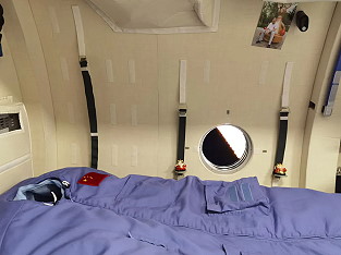 Schlafkabine auf Tiangong