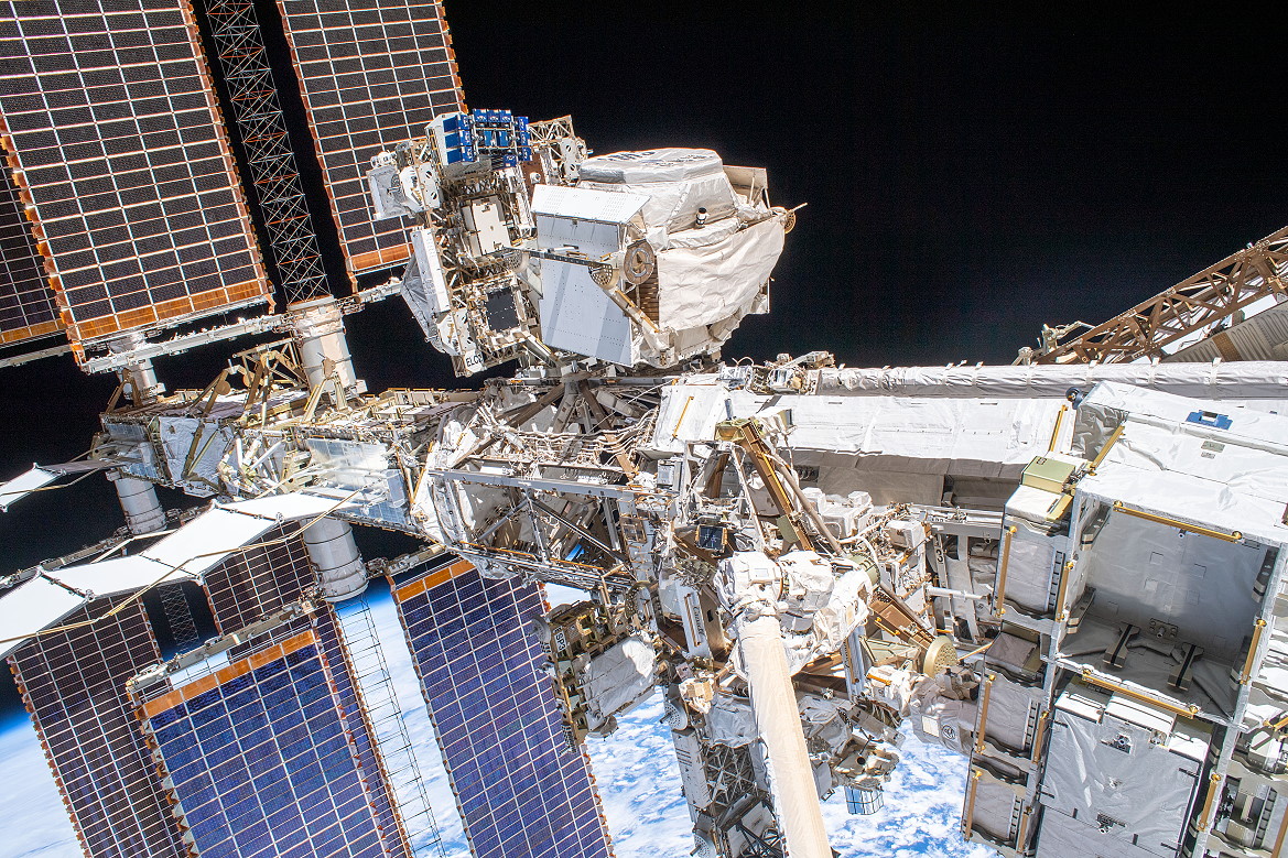 ISS taken by Luca Parmitano during his spacewalk