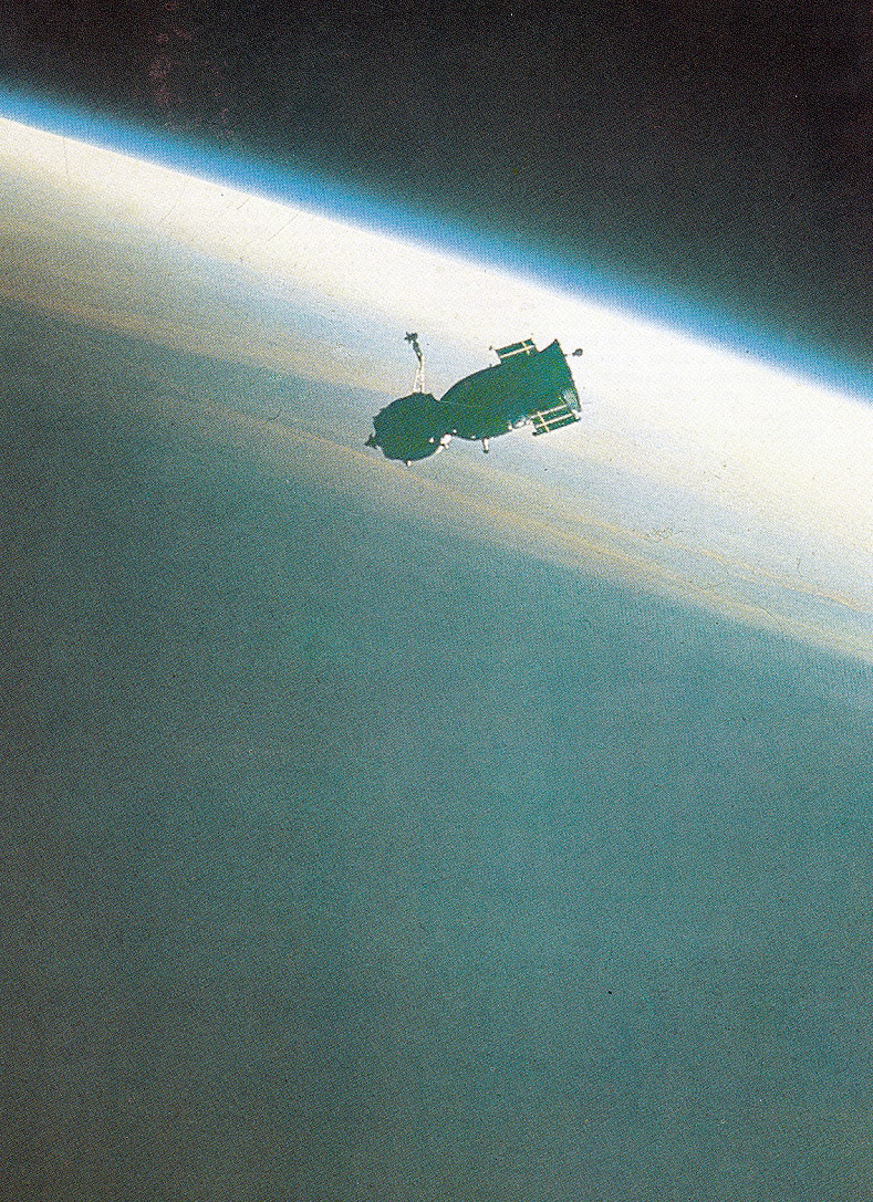 Soyuz T-2 seen from Salyut 6