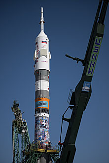 Soyuz MS-29 on the launch pad