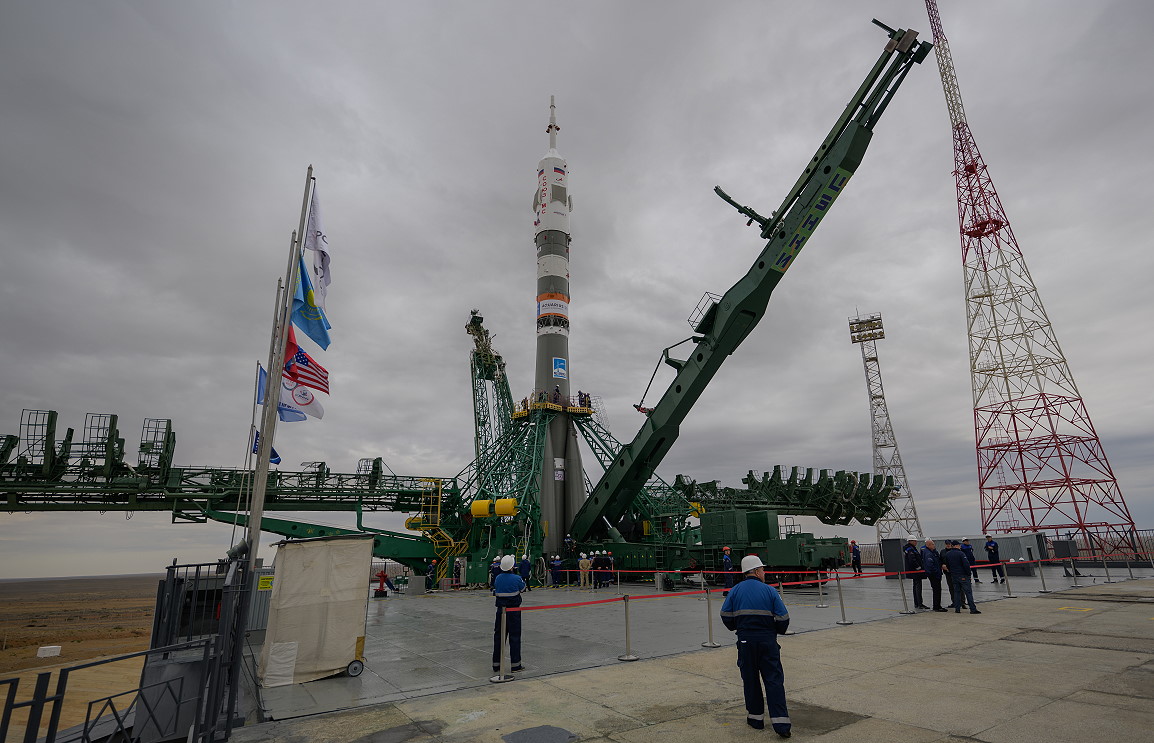 Soyuz MS-26 on the launch pad